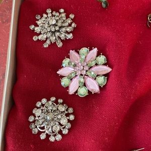 3 costume jewelry pins